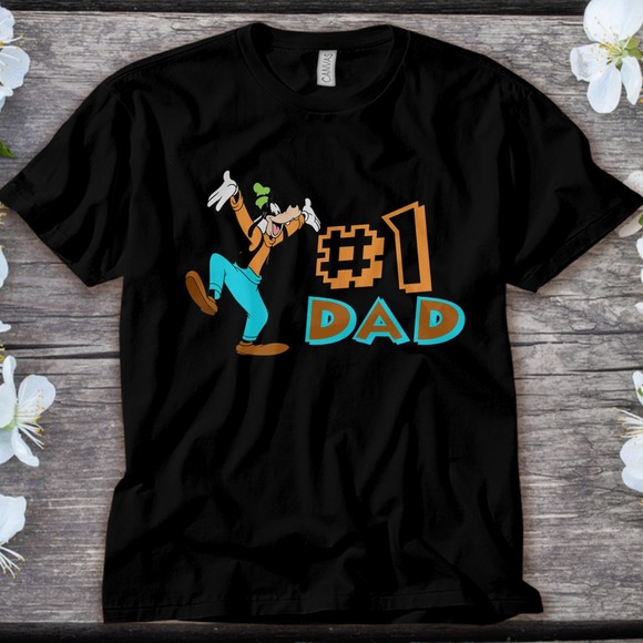 Disney Goofy Number 1 Dad Father's Day T-Shirt Unisex Adult T-shirt Kid Shirt - Picture 1 of 2